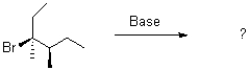 Which of the following products will the E2 elimination reaction below lead to?   A)    B)    C)    D)   