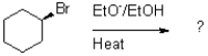 Which of the following reaction mechanisms would you expect to dominate from the reaction and conditions shown below?   A) S<sub>N</sub>1 B) S<sub>N</sub>2 C) E1 D) E2