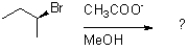 Which of the following reaction mechanisms would you expect to dominate from the reaction and conditions shown below?   A) S<sub>N</sub>1 B) S<sub>N</sub>2 C) E1 D) E2