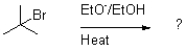 Which of the following reaction mechanisms would you expect to dominate from the reaction and conditions shown below?   A) S<sub>N</sub>1 B) S<sub>N</sub>2 C) E1 D) E2