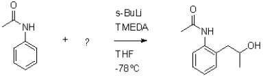 Which of the following molecules would be required as a reacting to form the product in the reaction scheme shown below?   A)    B)    C)    D) The transformation shown above is not possible.