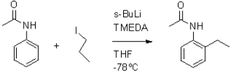 Draw the mechanism for the DOM reaction shown below.  