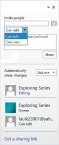    The object shown in the figure above is the Share pane.