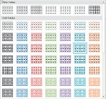   The figure shown above depicts the Table Styles ________.<div style=padding-top: 35px> 