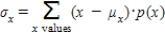 For a discrete random variable,   .