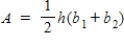 The density curve for a continuous random variable is shown below. Use this curve to find the following probabilities: a)P(x < 1)b)P(2 < x < 3)c)P(x is at least 3)   You may use the following area formulas in your calculations: Area of a rectangle: A = lw Area of a trapezoid:   Area of a right triangle:  