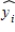 The value of the residual plus   is equal to y<sub>i</sub>.