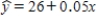 Data on x = the weight of a pickup truck (pounds)  and y = distance (in feet)  required for a truck traveling 40 miles per hour to come to a complete stop for 30 trucks was used to fit the least squares regression line   . Which of the following statements is a correct interpretation of the value 0.05 in the equation of the regression line? ​ A) On average, the truck weight goes up 0.05 pound for each additional foot required to stop the truck. B) On average, the stopping distance is 0.05 foot when the truck weight is 0. C) The correlation coefficient for this data set is 0.05 D) On average, the stopping distance goes up 0.05 foot for each 1-pound increase in truck weight. E) Approximately 5% of the variation in the stopping distances can be explained by the linear relationship between stopping distance and truck weight.