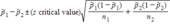 For which of the following sample sizes and   values would it be appropriate to use     to estimate a difference in population proportions? ​ I.    II.    III.   ​ A) I only B) II only C) III only D) II and III only E) I, II, and III