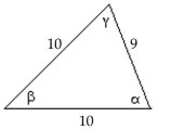 Find the area of the triangle. If necessary, round the answer to two decimal places. -  A)  84.97 B)  10.55 C)  457.58 D)  40.19