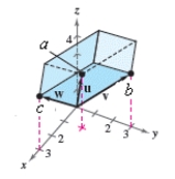  Use the triple scalar product to find the volume of the parallelepiped having adjacent edges u,v,and w.   \begin{array} { l }  \mathbf { u } = \mathbf { i } + \mathbf { j } + 5 \mathbf { k } \\ \mathbf { v } = 5 \mathbf { j } + 5 \mathbf { k } \\ \mathbf { w } = 5 \mathbf { i } + 5 \mathbf { k } \end{array}      \mathrm { a } = ( 1,1,5 )  , \mathrm { b } = ( 0,5,5 )  , \mathrm { c } = ( 5,0,5 )    A)   \text { Volume } = 76 \text { cubic units }  B)   \text { Volume } = 75 \text { cubic units }  C)   \text { Volume } = 77 \text { cubic units }  D)   \text { Volume } = 78 \text { cubic units }  E)   \text { Volume } = 79 \text { cubic units }