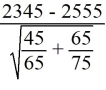 <strong>Suppose you wanted to determine if you should reject the null hypothesis that running a playing fast tempo (as opposed to slow) music in your store has no effect on sales. On 65 randomly selected days with fast tempo music on the average store sales is $2,345 with a sample standard deviation of 45, while on 75 randomly selected days with slow tempo music on the average store sales is $2,555, with a sample standard deviation of 65. What would be the proper t-stat for this hypothesis test?</strong> A)   B)   C)   D)   <div style=padding-top: 35px> 