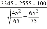 <strong>Suppose you wanted to determine if you should reject the null hypothesis that running a playing fast tempo (as opposed to slow) music in your store decreases sales by $100 on average. On 65 randomly selected days with fast tempo music on the average store sales is $2,345 with a sample standard deviation of 45, while on 75 randomly selected days with slow tempo music on the average store sales is $2,555, with a sample standard deviation of 65. What would be the proper t-stat for this hypothesis test?</strong> A)   B)   C)   D)   <div style=padding-top: 35px> 