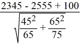 <strong>Suppose you wanted to determine if you should reject the null hypothesis that running a playing fast tempo (as opposed to slow) music in your store decreases sales by $100 on average. On 65 randomly selected days with fast tempo music on the average store sales is $2,345 with a sample standard deviation of 45, while on 75 randomly selected days with slow tempo music on the average store sales is $2,555, with a sample standard deviation of 65. What would be the proper t-stat for this hypothesis test?</strong> A)   B)   C)   D)   <div style=padding-top: 35px> 