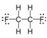 The molecular formula for this compound is:   A)  CH<sub>2</sub>FC B)  C<sub>2</sub>H<sub>4</sub>F<sub>2</sub> C)  C<sub>2</sub>(HF) <sub>3</sub> D)  CF<sub>2</sub>(H<sub>2</sub>) 