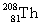  Complete the following nuclear equation.    \rightarrow   + _____ A)    B)    C)    D)    
