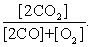 The equilibrium expression of the following reaction is represented by:  2 CO (g)  + O<sub>2</sub> (g)  <font face= symbol ></font> 2 CO<sub>2</sub> (g)  A)    B)    C)    D)   