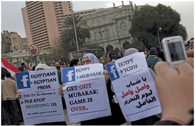 According to this image, what surge of political activity was particularly influenced by the emergence of social media in the late 2000s?   A)  The struggle for the legalization of gay marriage in the United States B)  The rise of Al Qaeda and other terrorist groups C)  Protests against U.S. involvement in the Middle East D)  The Arab Spring