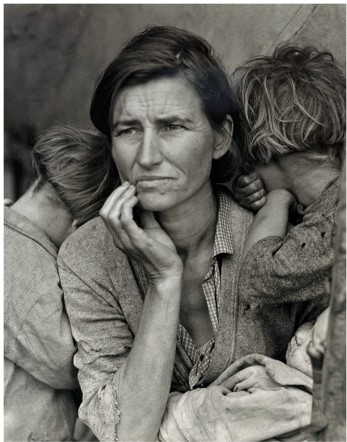 What struggle was reflected in Dorothea Lange's famous photograph of Florence Owens?   A)  The struggle of urban immigrants to assimilate B)  The struggle of African Americans who migrated north C)  The struggle of migrant farm laborers during the Depression D)  The struggle of women for equal rights