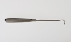  Figure 02-40 A   -Which of the following is not a name for the retractor pictured above? A)  Green B)  Goiter C)  Loop D)  Senn