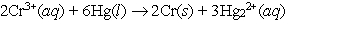  The value of E  \degree <sub>cell</sub> for the reaction   is 1.59 V. Calculate  \Delta G  \degree  for the reaction. A)  -921 kJ B)  -767 kJ C)  -460 kJ D)  -307 kJ E)  None of these choices is correct. 