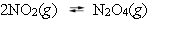 Consider the reversible reaction:   If the concentrations of both NO<sub>2</sub> and N<sub>2</sub>O<sub>4</sub> are 0.016 mol L¯<sup>1</sup>, what is the value of Q<sub>c</sub>? A)  0.016 B)  0.50 C)  1.0 D)  2.0 E)  63