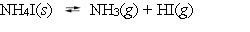  Ammonium iodide dissociates reversibly to ammonia and hydrogen iodide.    At 400  \degree C, K<sub>p</sub> = 0.215. Calculate the partial pressure of ammonia at equilibrium when a sufficient quantity of ammonium iodide is heated to 400  \degree C. A)  0.103 atm B)  0.215 atm C)  0.232 atm D)  0.464 atm E)  2.00 atm 