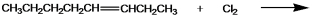 Identify the products of the reaction of 3-octene with chlorine.   A)    B)    C)    D)    E)   