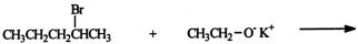 Identify the products of the reaction between 2-bromopentane and potassium ethoxide.   A)    B)    C)    D)    E)  None of these choices is among the products of the reaction.
