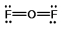 Oxygen difluoride is a powerful oxidizing and fluorinating agent. Select its Lewis structure. A)    B)    C)    D)    E)  None of these choices is correct.