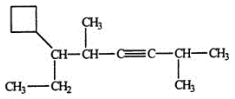 Select the correct name for the following compound.   A)  2,5-dimethyl-3-octyne-6-cyclobutane B)  4-cyclobutyl-1-isopropyl-3-methyl-1-hexyne C)  3-cyclobutyl-4,7-dimethyl-5-octyne D)  6-cyclobutyl-2,5-dimethyl-3-octyne E)  3-cyclobutyl-4,7-dimethyl-5-octene
