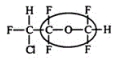 Enflurane is an effective gaseous anesthetic with relatively low flammability. Identify the functional group circled.   A)  aldehyde B)  ketone C)  ester D)  ether E)  alcohol