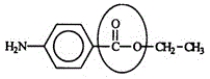 Benzocaine is from a family of chemicals that are good local anesthetics. Identify the functional group circled.   A)  aldehyde B)  ketone C)  ester D)  carboxylic acid E)  carbonyl