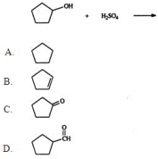 <strong>Identify the organic product when cyclopentanol reacts with sulfuric acid.  </strong> A) A B) B C) C D) D E) None of these choices are correct. <div style=padding-top: 35px> 