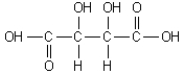 Tartaric acid, shown below, is a dihydroxycarboxylic acid. How many chiral centers does it possess?   A)  0 B)  1 C)  2 D)  3 E)  4