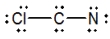Select the best Lewis structure for ClCN. A)    B)    C)    D)    E)   