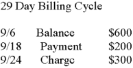 Calculate average daily balance:   
