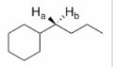 What is the relationship between H<sub>a</sub> and H<sub>b</sub> in the following compound?   A) Homotopic B) Enantiotopic C) Diastereotopic D) Mesotopic