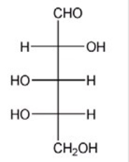Is the following carbohydrate D or L? Provide an explanation for your answer.   A) It is D because the OH group on C2 is on the right. B) It is L because the OH group on C4 is on the left. C) It is L because the OH group on C3 is on the left. D) It is D because the sugar is not symmetric.