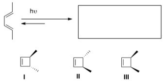 Predict the major organic product(s) of the following electrocyclic reaction.   A) Only I B) Only II C) Only III D) Only I and II