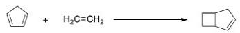 What type of cycloaddition reaction is shown below?   A) [2+2] B) [4+2] C) [4+4] D) [0+2]
