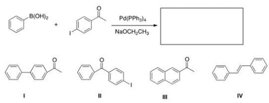 Identify the major organic product of the following reaction.   A) I B) II C) III D) IV