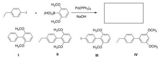 Identify the major organic product of the following reaction.   A) I B) II C) III D) IV