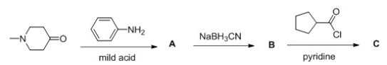 Consider the following multistep synthesis.   What is the structure of intermediate A?   A) I B) II C) III D) IV