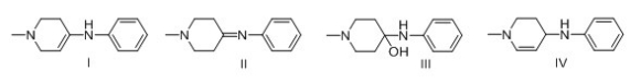Consider the following multistep synthesis.   What is the structure of intermediate A?   A) I B) II C) III D) IV