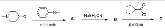 Consider the following multistep synthesis.   What is the structure of intermediate B?   A) I B) II C) III D) IV