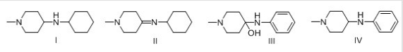 Consider the following multistep synthesis.   What is the structure of intermediate B?   A) I B) II C) III D) IV