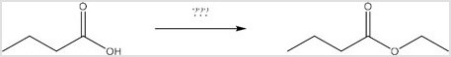 What reagents are necessary to perform the following reaction?   A) EtOH,H<sup>+</sup> B) CH<sub>3</sub>CH<sub>2</sub>NH<sub>2</sub>,DCC C) SOCl<sub>2</sub> D) Heat