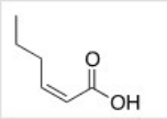 What is the correct IUPAC name of the following compound?   A) (E) -2-Hexenoic acid B) (Z) -2-Hexenoic acid C) (E) -4-Hexenoic acid D) (Z) -4-Hexenoic acid