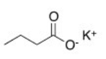 Which of the following is the correct IUPAC name for the following structure?   A) Potassium propanoate B) Butanoic potassium C) Potassium propanoic D) Potassium butanoate